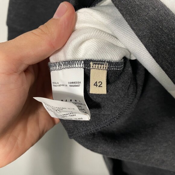 MARNI Oversized Block Print Short Sleeve Shirt Gray men's size 42 / XXS - Picture 8 of 9